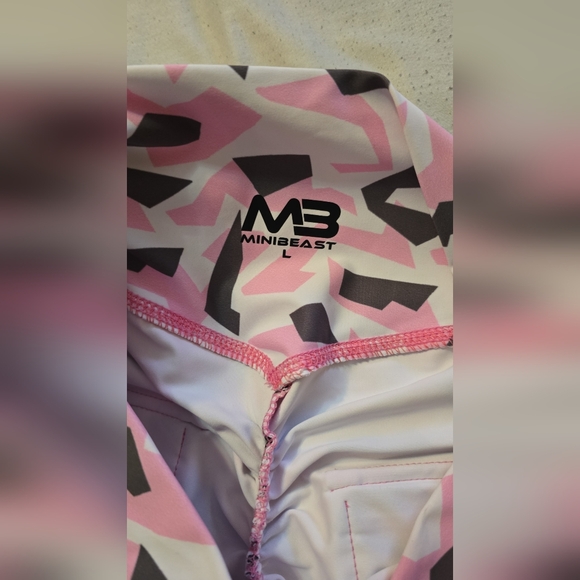 MINIBEAST pink camo leggings L - Picture 3 of 4